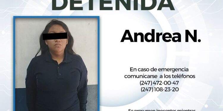 DETIENE POLICÍA DE HUAMANTLA A UNA MUJER POR EL PRESUNTO DELITO DE ROBO