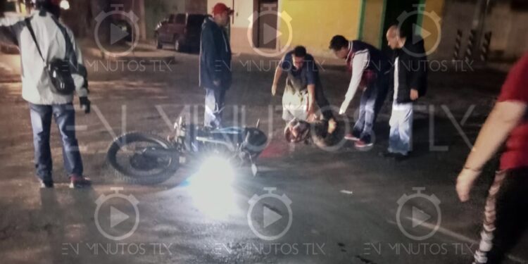 Atropellan a motociclista en el centro de Apizaco.