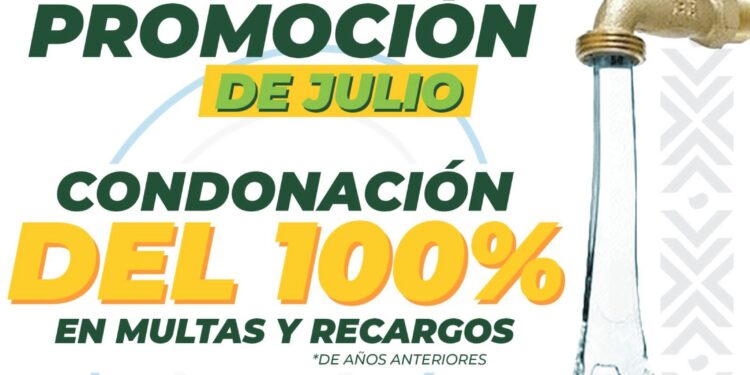 ANUNCIA CAPAMH CONDONACIÓN DEL 100% EN MULTAS Y RECARGOS DURANTE EL MES DE JULIO
