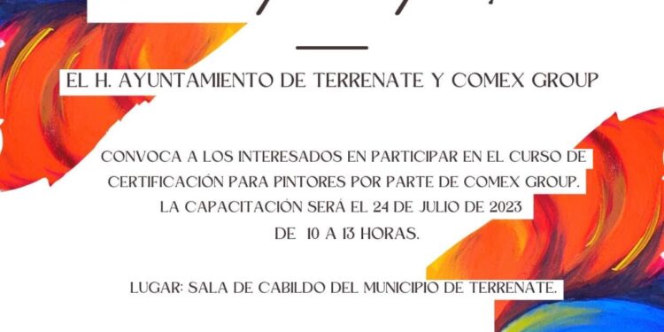 Convoca ayuntamiento de Terrenate a “Curso para pintor”