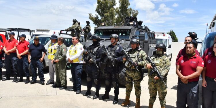 IMPLEMENTAN ACCIONES CORPORACIONES DE SEGURIDAD DURANTE LA HUAMANTLADA