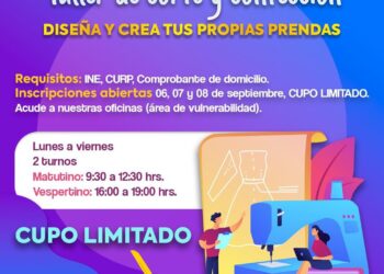 INVITA SMDIF HUAMANTLA A PARTICIPAR EN EL TALLER DE CORTE Y CONFECCIÓN