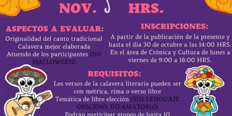Tocatlán – Invitan al concurso de calaveritas literarias en Tocatlán.
