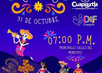 Cuapiaxtla – Participa en el desfile de Cuapiaxtla de “Día de muertos”.