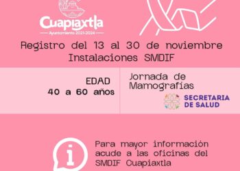 Cuapiaxtla – Convoca ayuntamiento de Cuapiaxtla a jornada de mastografias.