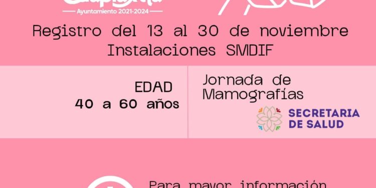 Cuapiaxtla – Convoca ayuntamiento de Cuapiaxtla a jornada de mastografias.
