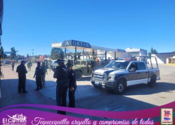 Tequexquitla – Continúan acciones en pro de la seguridad en El Carmen Tequexquitla.