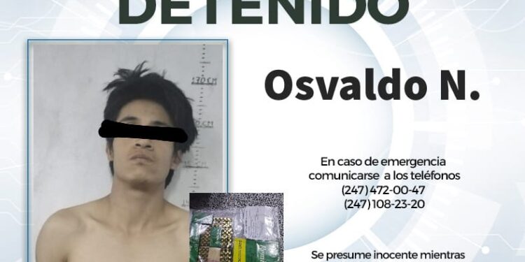 ATRAPA POLICÍA DE HUAMANTLA A HOMBRE ARMADO CON RIFLE Y 350 CARTUCHOS HÁBILES 
