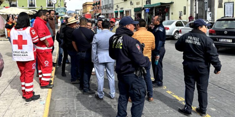 SUPERVISAN AUTORIDADES  SEGURIDAD DEL ENCIERRO DE TOROS EN HUAMANTLA