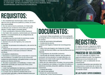 CONVOCA AYUNTAMIENTO DE HUAMANTLA A MUJERES Y HOMBRES A INGRESAR A LA POLICÍA MUNICIPAL