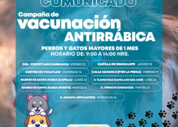 Habrá campaña de vacunación antirrabica en Tocatlán .