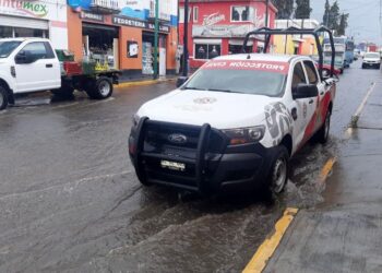 REALIZA PROTECCIÓN CIVIL DE HUAMANTLA RECORRIDO PREVENTIVO TRAS CAÍDA LEVE DE GRANIZO