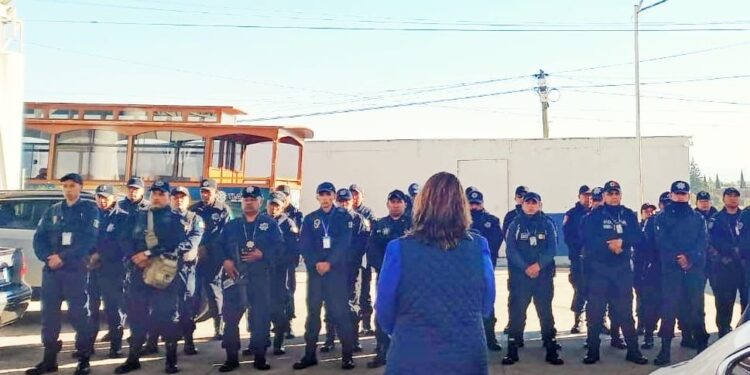 RECONOCE PRESIDENTA INTERINA DE HUAMANTLA TRABAJO Y COMPROMISO DE POLICÍAS DE HUAMANTLA