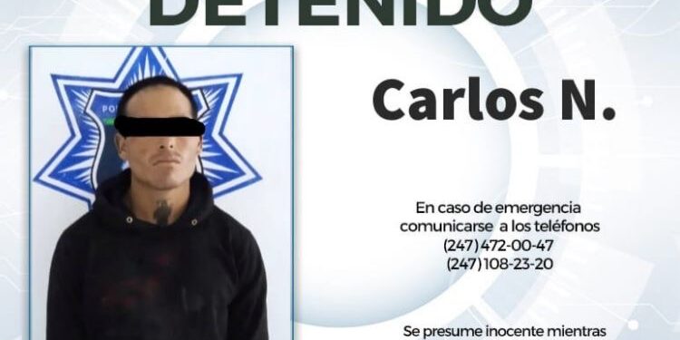 DETIENE POLICÍA DE HUAMANTLA A SUJETO POR ALLANAMIENTO DE MORADA