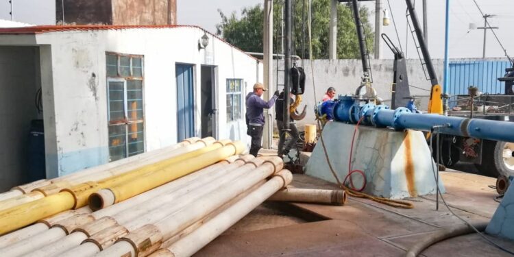 Concluyen trabajos en el pozo de Nuevos Horizontes en Huamantla.