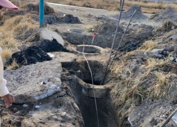 Más del 70% de avance en obra de drenaje sanitario en Benito Juárez Huamantla.