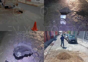 Atiende la CAPAMH formación de dos pequeños socavones.