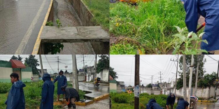 CAPAMH refuerza acciones preventivas tras intensas lluvias en Huamantla