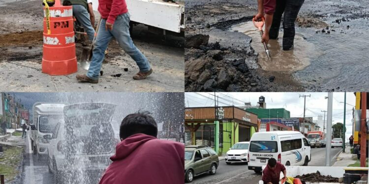 CAPAMH atiende oportunamente fuga de agua en calle Narciso Mendoza