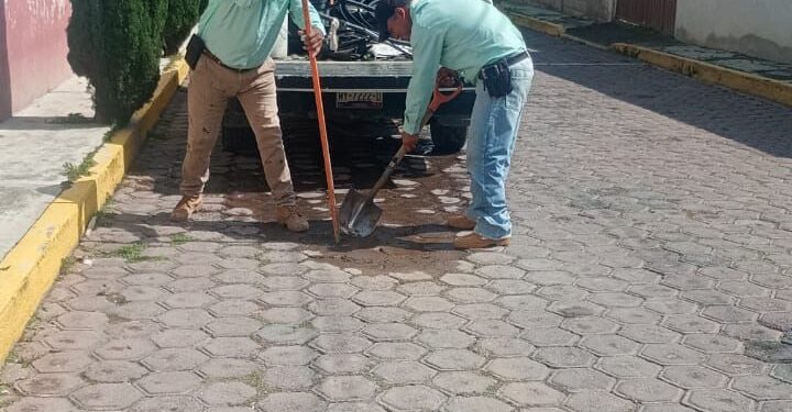 Huamantla refuerza mantenimiento de la red hidráulica con trabajos de reparación de fugas de agua
