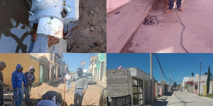 Mantenimiento permanente de la red de agua en Huamantla