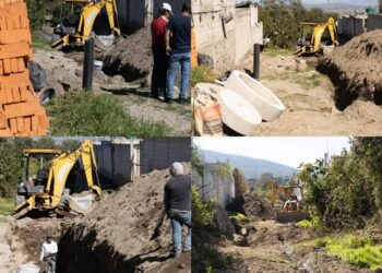 Continúa la construcción de la Red de Drenaje Sanitario en la comunidad de Los Pilares