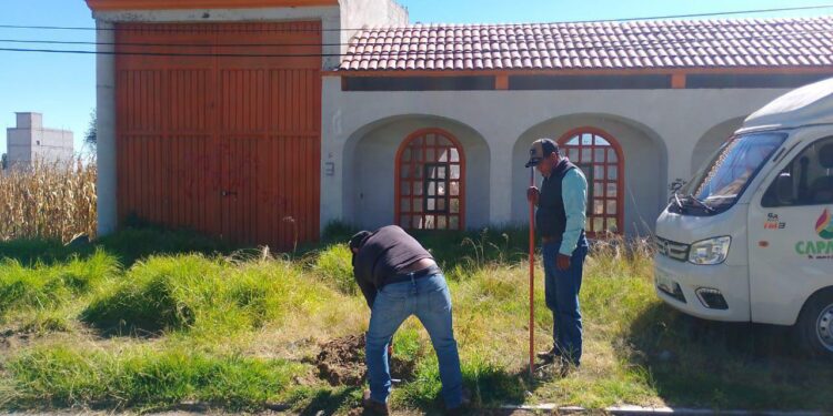 CAPAMH continúa con trabajos de reparación y mantenimiento de la red de agua potable en distintos puntos de Huamantla