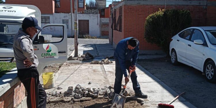 CAPAMH atiende reportes y refuerza trabajos de mantenimiento en Huamantla