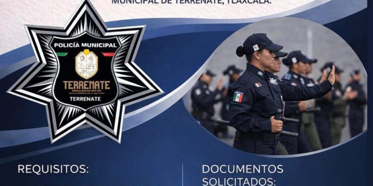 Abre ayuntamiento de Terrenate convocatoria para pertenecer a la policía municipal.