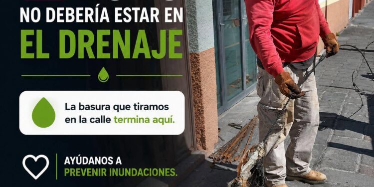 Evita arrojar basura en la via publica para evitar inundaciones: CPAMH
