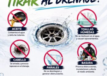 El drenaje no es un bote de basura. Lo que tiramos hoy puede convertirse en el problema de mañana.